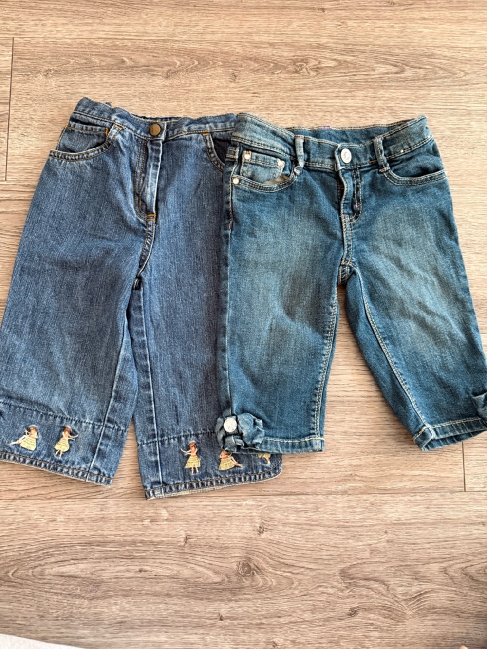 Gymboree Girls Denim Denim Crops Capris Jeans size 3t